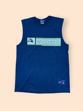 Vintage Pitt Panthers Basketball Y2K Tank Top Shirt Men’s Large Blue Vtg 2000s